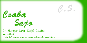 csaba sajo business card